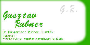 gusztav rubner business card