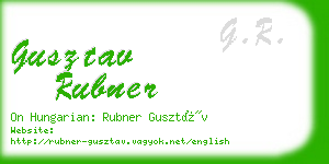 gusztav rubner business card